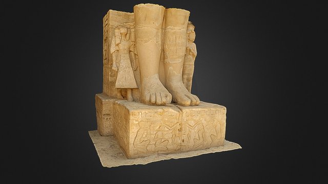king Ramsess III  with his family 3D Model