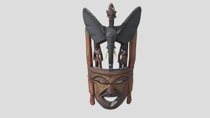 Mask Kenya – African Handmade 3D Scan 3D Model