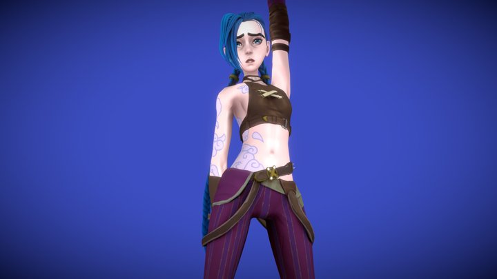 Jinx Arcane FanArt 3D Model
