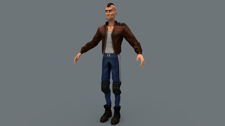 Gopnik Lowpoly Stylized 3D Model