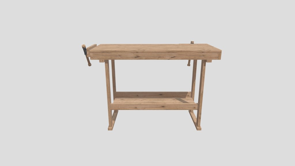 Wooden Carpentry School Workbench