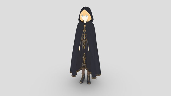 Luna – Obsidian Veil (High Quality Ver.) 3D Model