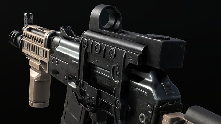 AKS-74UN Zenitco Rifle 3D Model