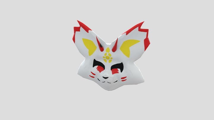 Kitsune Mask Prop 3D Model