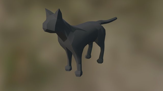 Low Poly Cat 3D Model
