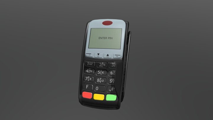 Card payment reader 3D Model