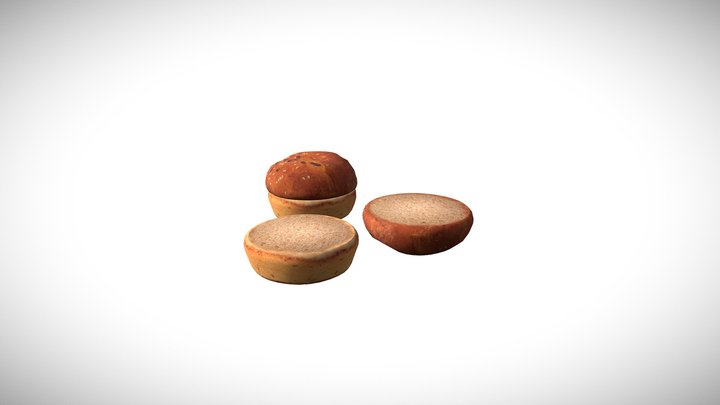 Hamburger Bun 3D Model