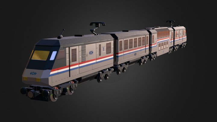 4558 Metroliner with 4547 Club Car 3D Model