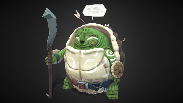Turtle Character Animated 3D Model