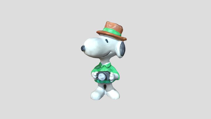 Snoopy Photographer Figurine 3D Model
