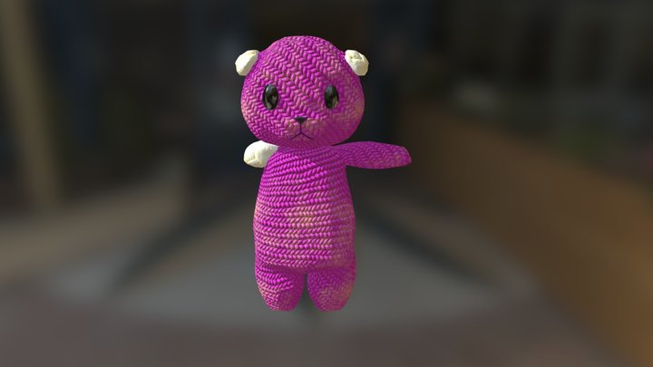 Ripped Rabbit Plush Crochet 3D Model