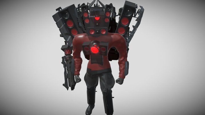 skibidi toilet 65 broken titan speakerman 3D Model