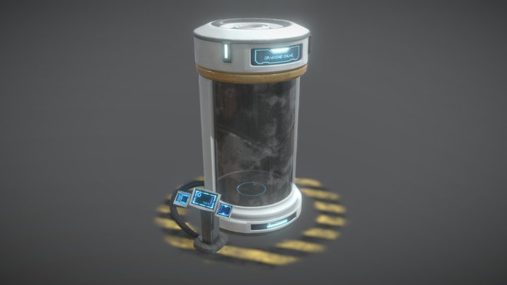 Sci Fi Capsule T-450 Drakkonid Online 3d 3D Model