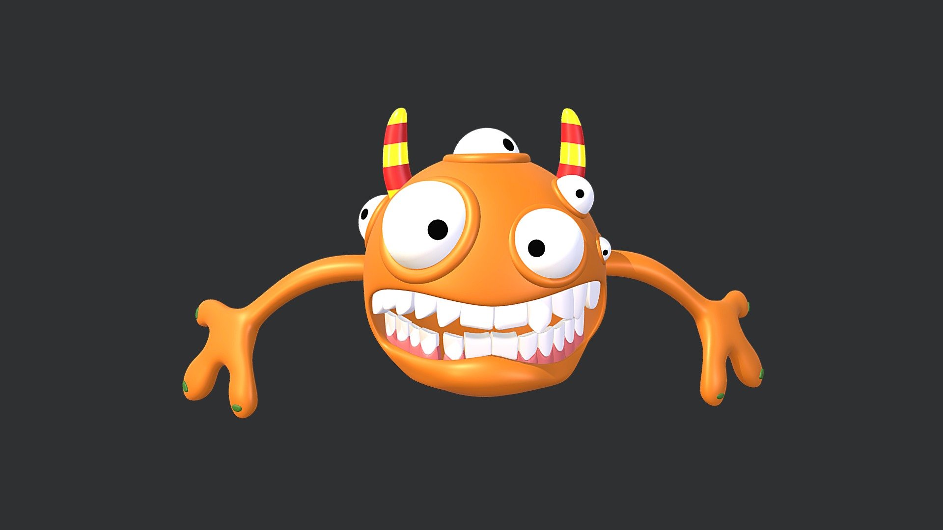 Cartoon Monster Character 3D Model - Download Free 3D model by  Omkar_suryavanshi (@Omkar_suryavanshi) [1e78ad7]