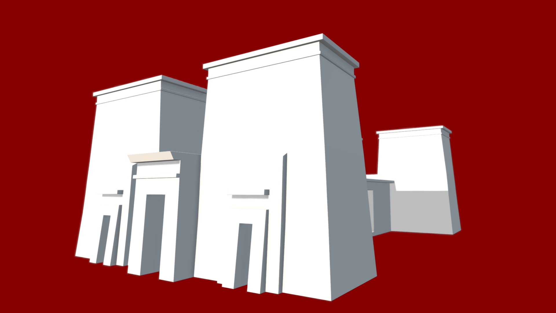 3D model Egyptian Temple - This is a 3D model of the Egyptian Temple. The 3D model is about logo.