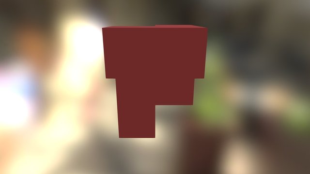 Cube Red Part 3D Model