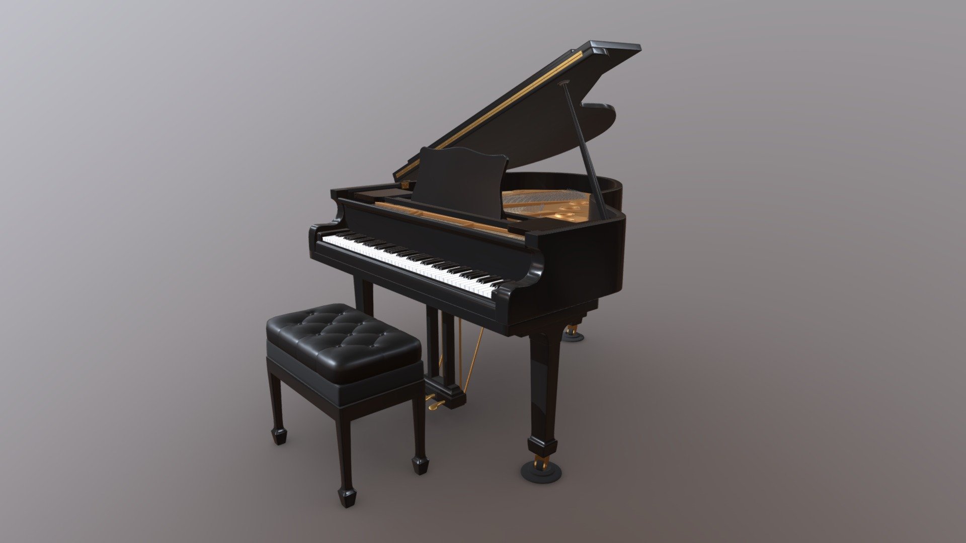 Baby Grand Piano - 3D model by JosephJacobs (@JosephJacobs) [1e7b019]