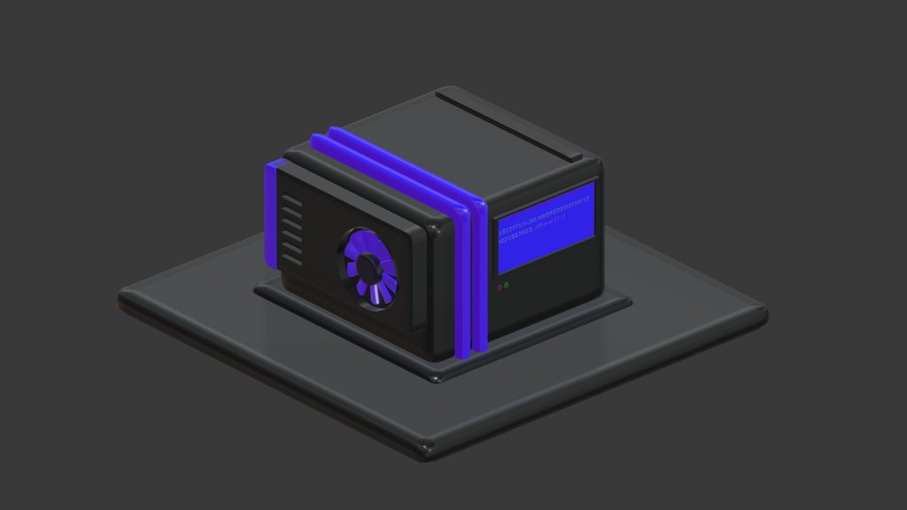 Low poly crypto miner