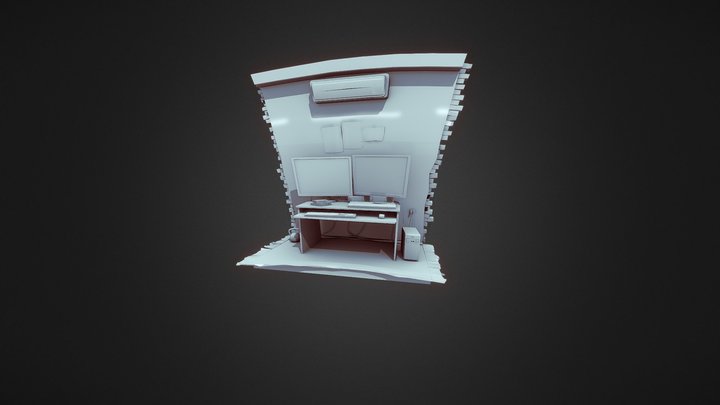 Draft Punk My Computer Table Stylized 3D Model