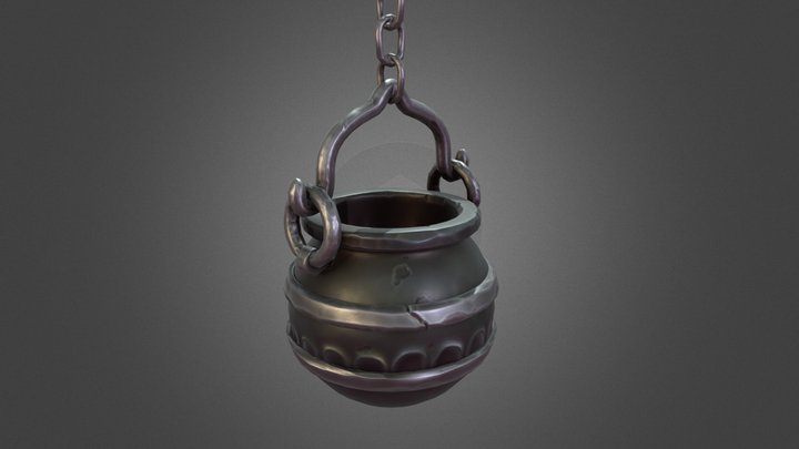 Stylized Cauldron 3D Model