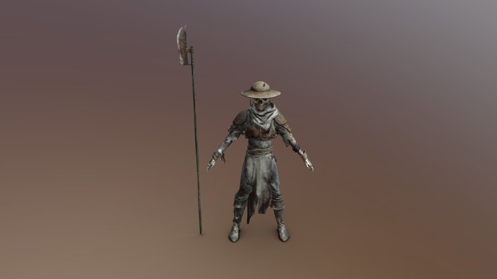 Charred infantryman 3D Model
