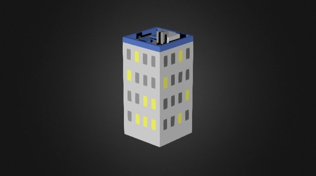 Isometric building (low poly) 3D Model