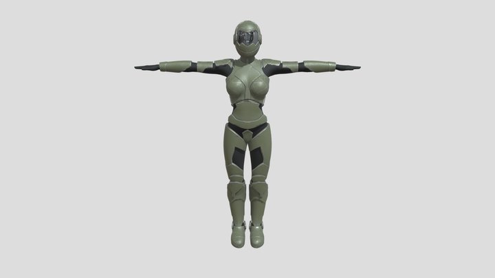 Procedural female scifi armor test 1 – Gratis 3D-model STL