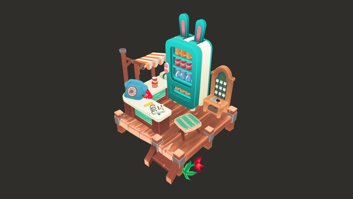 rabbit soda bar 3D Model