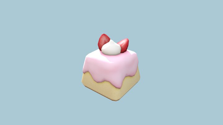 Strawberry Pound Cake 3D Model