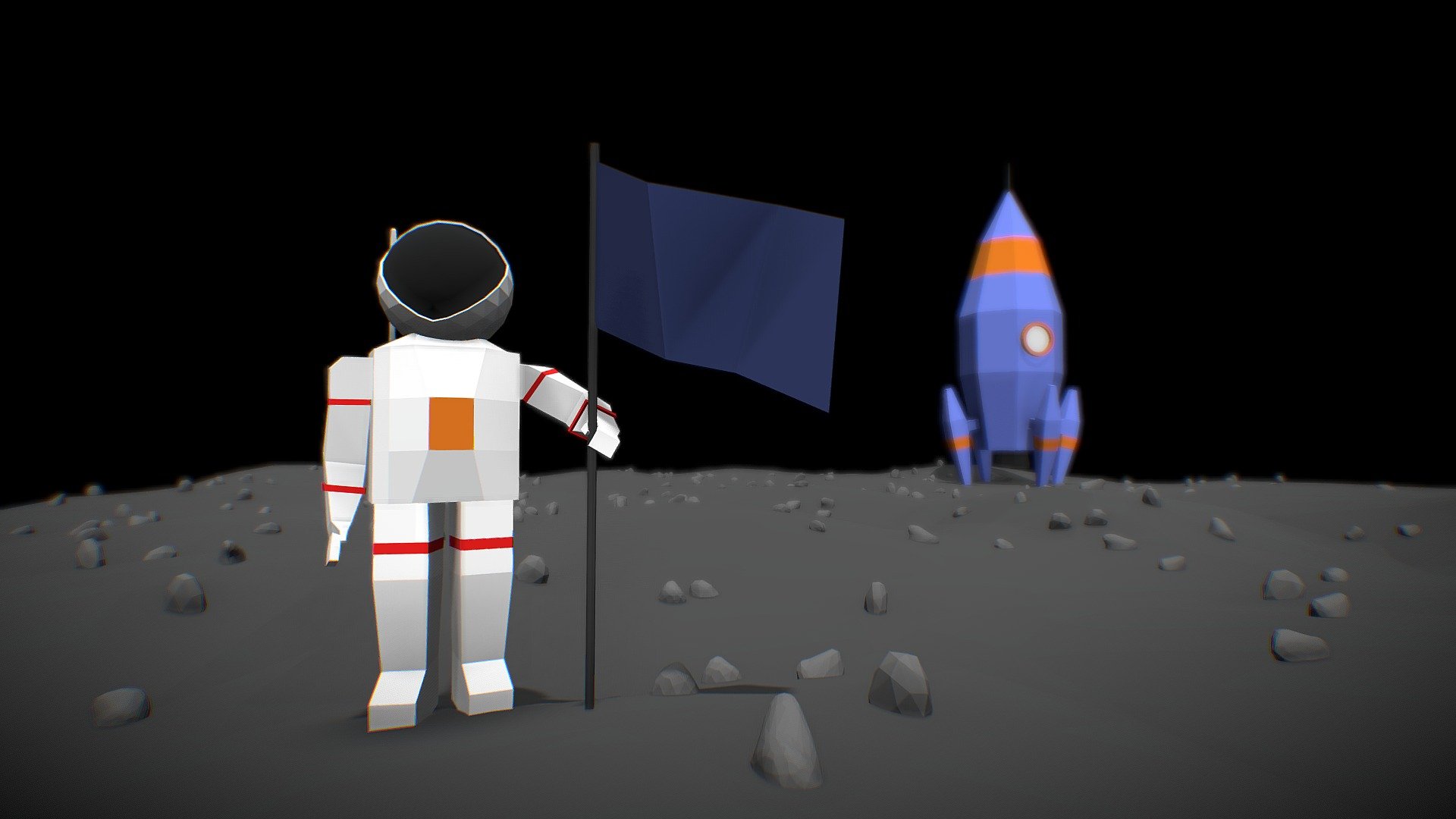 Low Poly Astronaut Scene - Buy Royalty Free 3D model by Ryan King Art ...