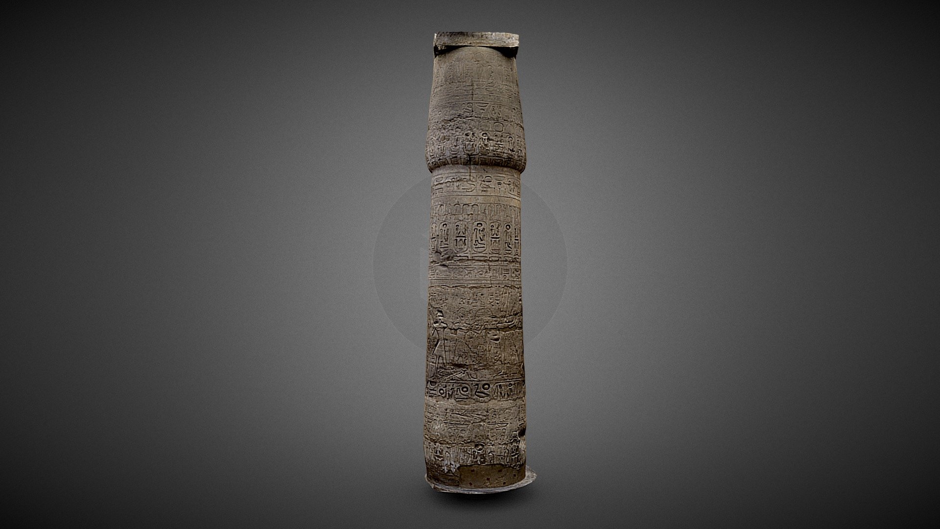 Karnak Great Hypostyle Hall Column 218/62 - 3D model by Owen Murray ...