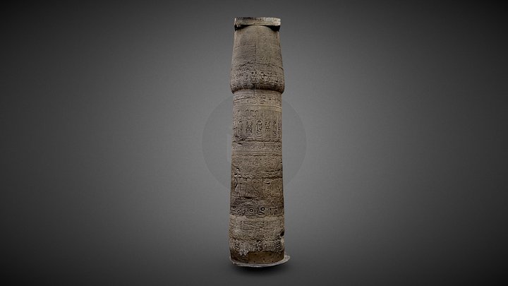 Karnak Great Hypostyle Hall Column 218/62 3D Model
