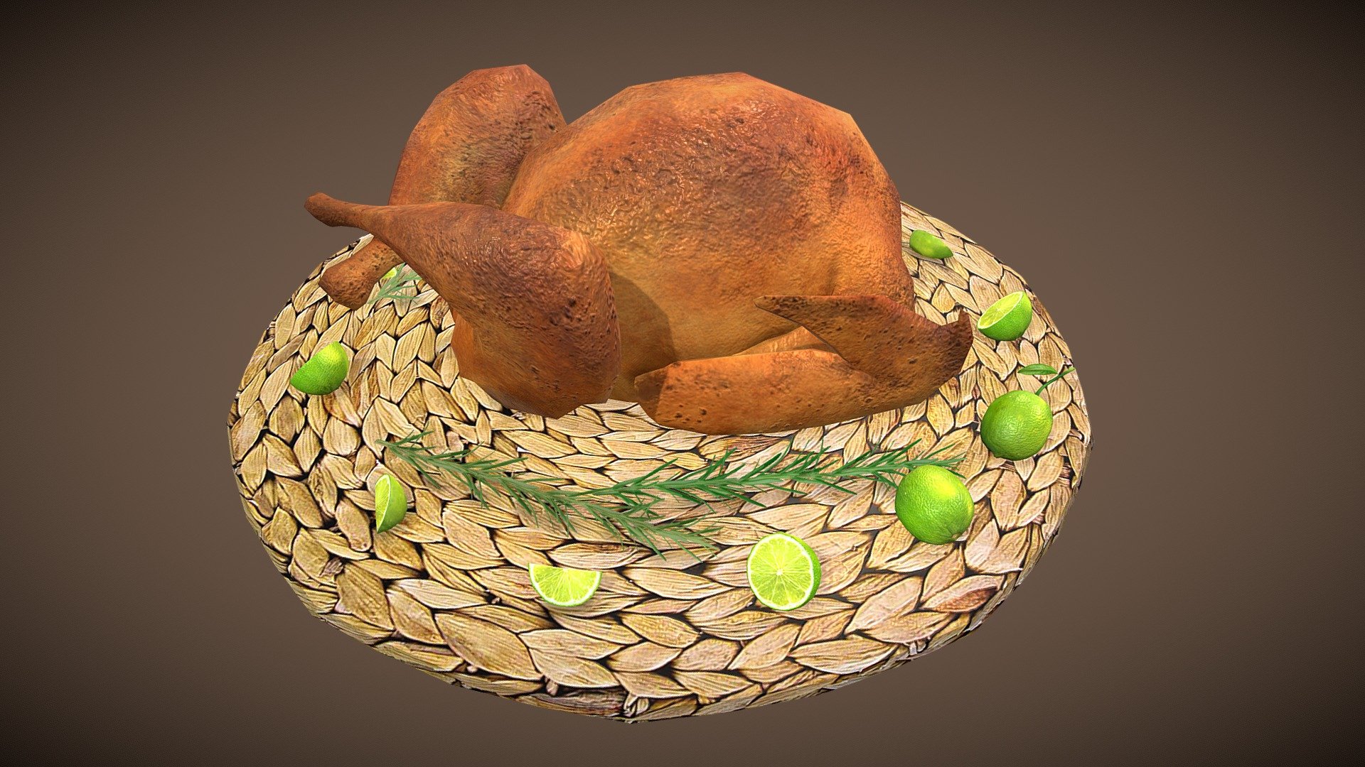 Chicken Roasted Lemon Coriander 3d Model Turkey Buy Royalty Free 3d Model By Srikanthsamba 2595