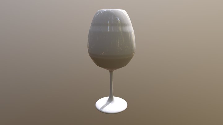 Modern Glass Cup for Coffee and Tea 3D model