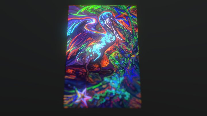 UV painting "Peliksyzyna" by Helena Wystrasz 3D Model
