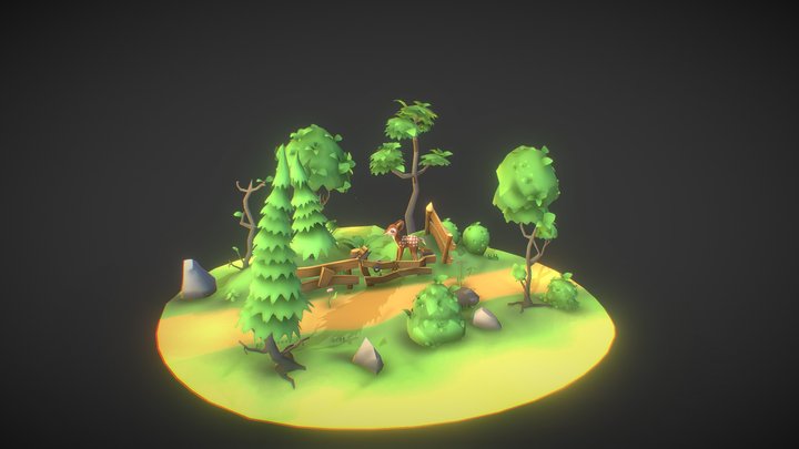Forest Diorama 3D Model