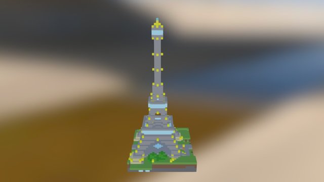 Leffie tower 3d in minecraft unblocked 3D Model