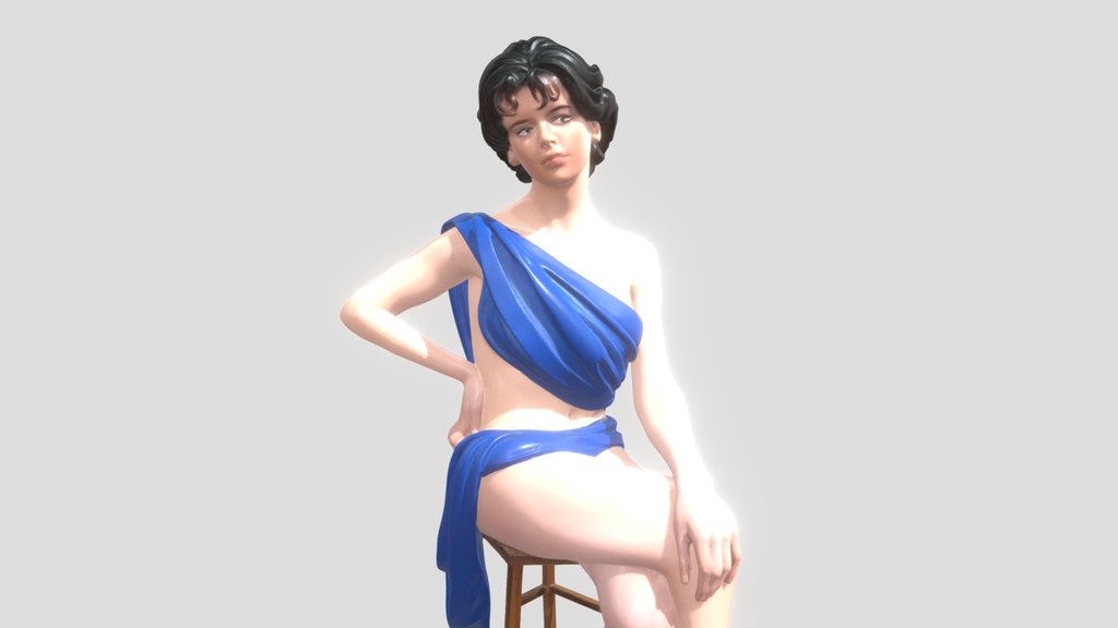 Gabrielle Drake Blue Draped Muse