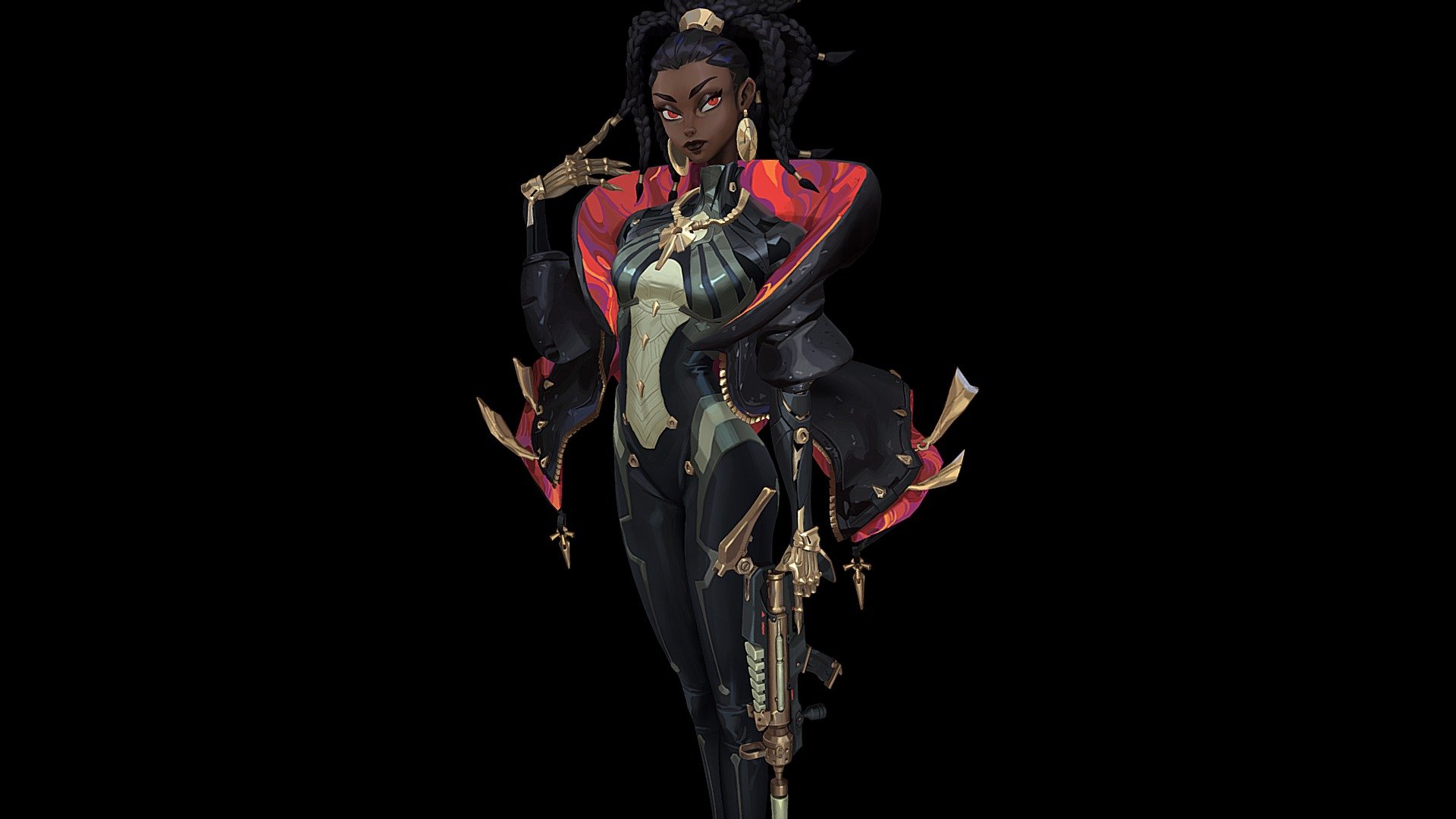 Black Gold Girl — Sketchfab embed 3D viewer