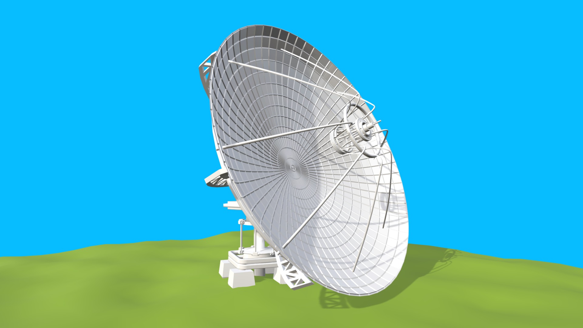 3D model Satelite Dish - This is a 3D model of the Satelite Dish. The 3D model is about diagram.