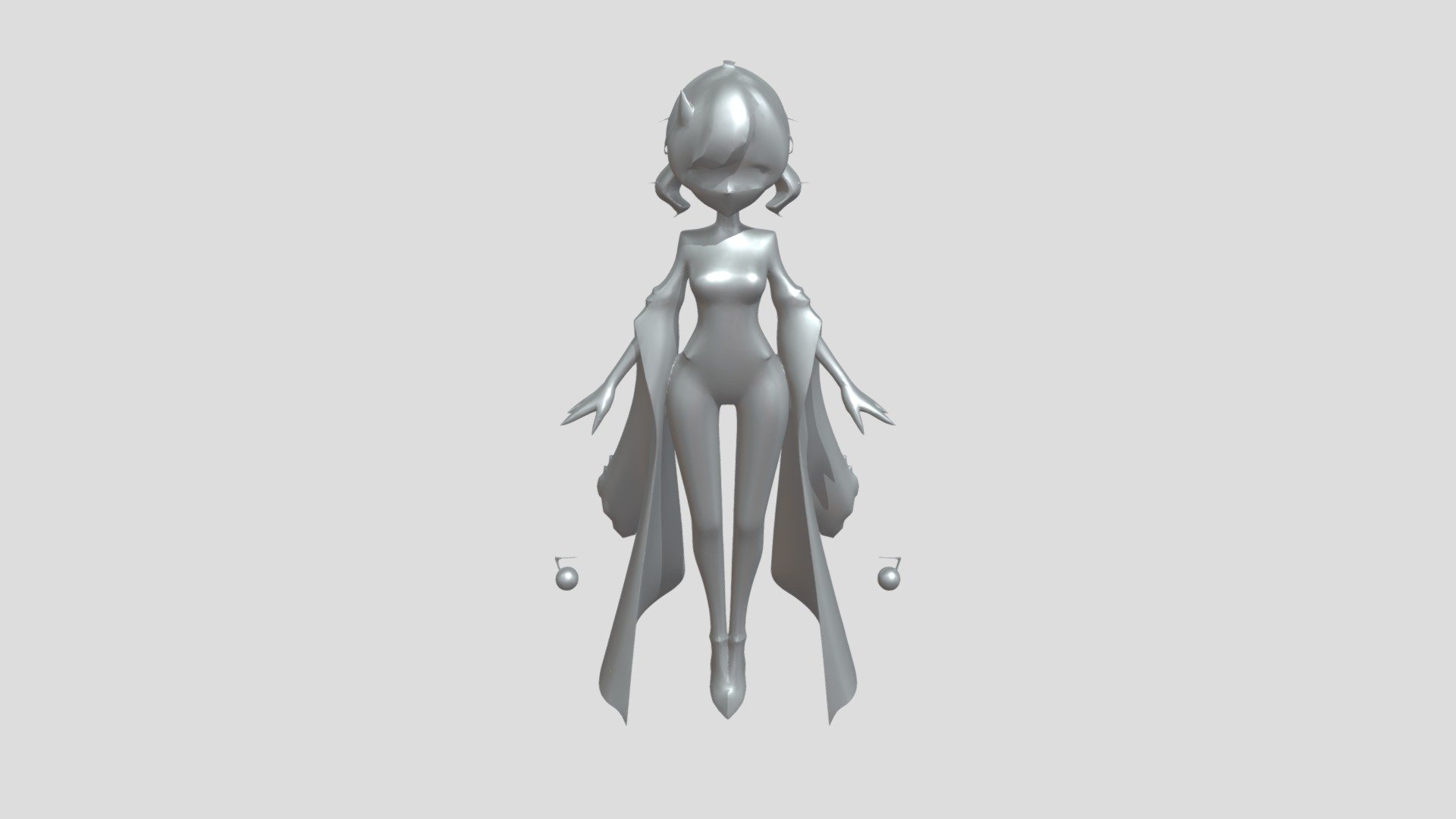 Anime-style female character in elaborate outfi - 3D model by yqiao499 ...