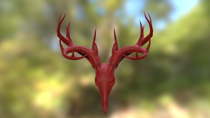 Stag Skull Experiment 3D Model