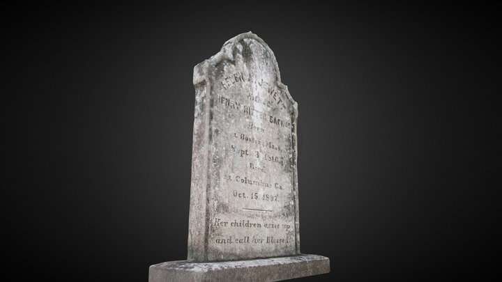 Bonaventure Cemetery Tombstone Scan #1 3D Model