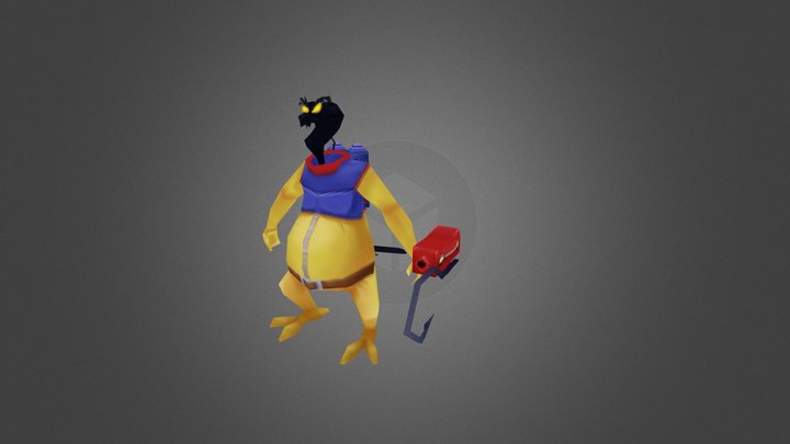 VGRemix Earthworm Jim pocket rocket 3D Model