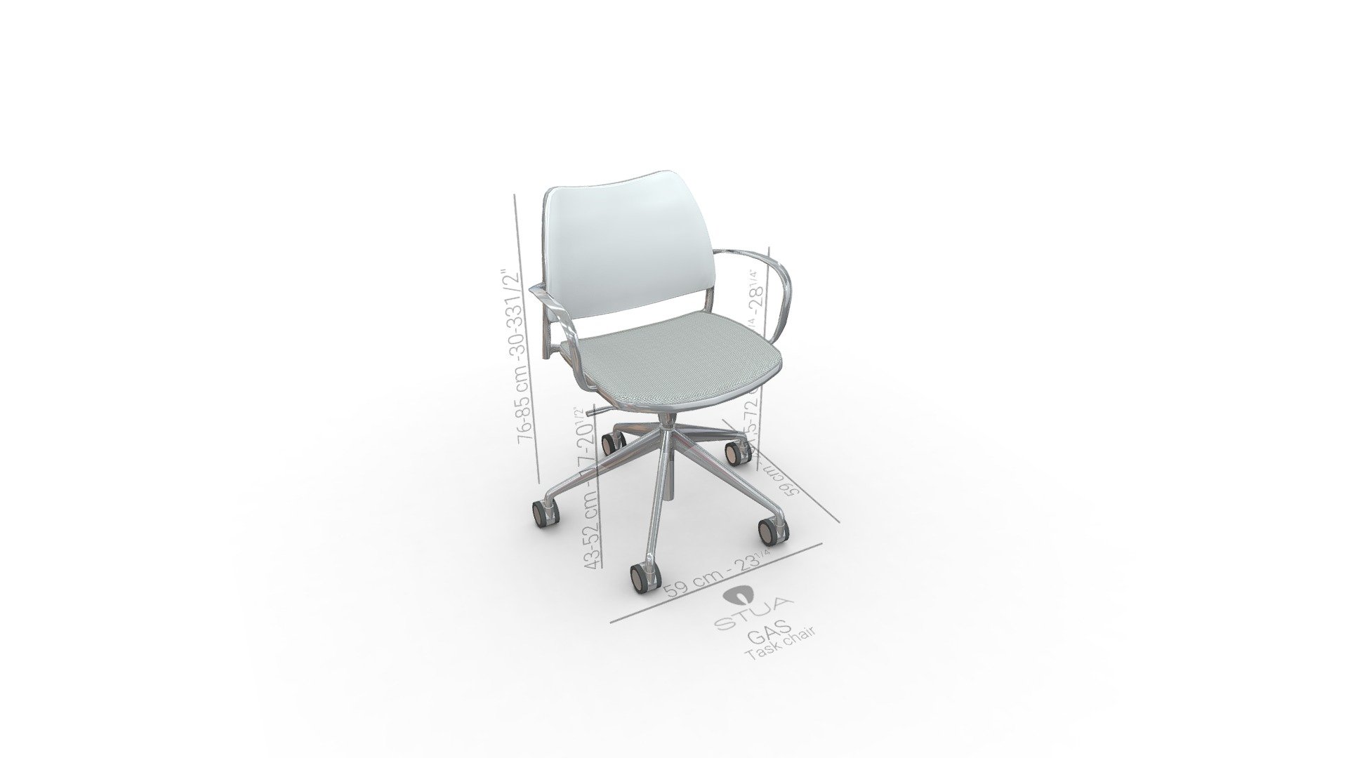 Stua Gas (Taskchair) Cotas