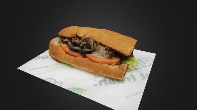 Subway Sandwich 3D Model 3D Model