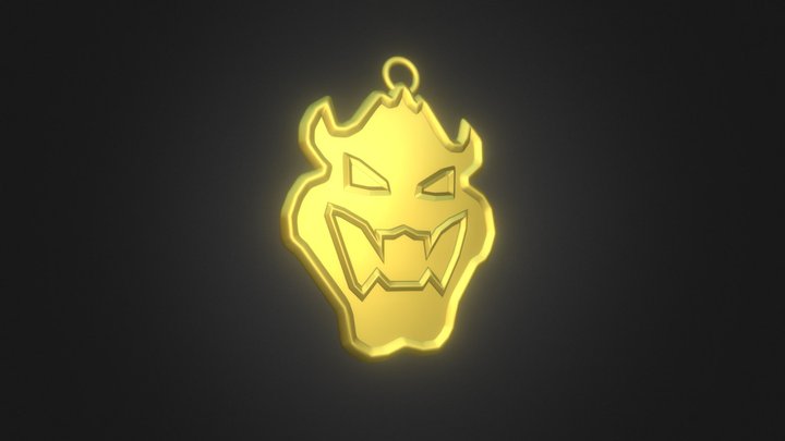 Bowser Chain Pendant 3D Model
