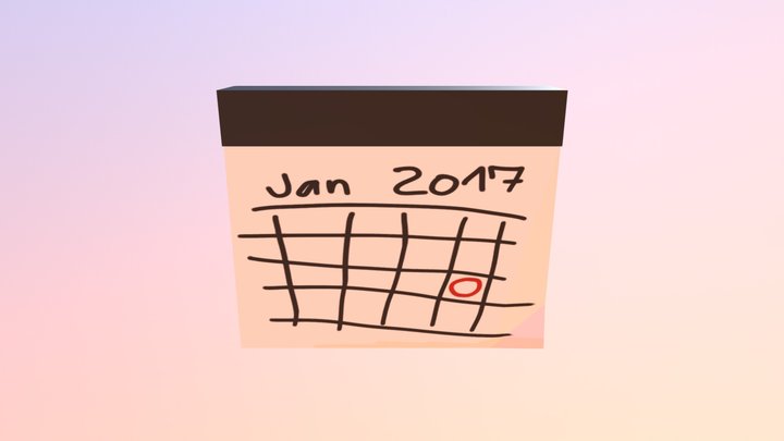 VRKSpace-Tag: Calendar 3D Model