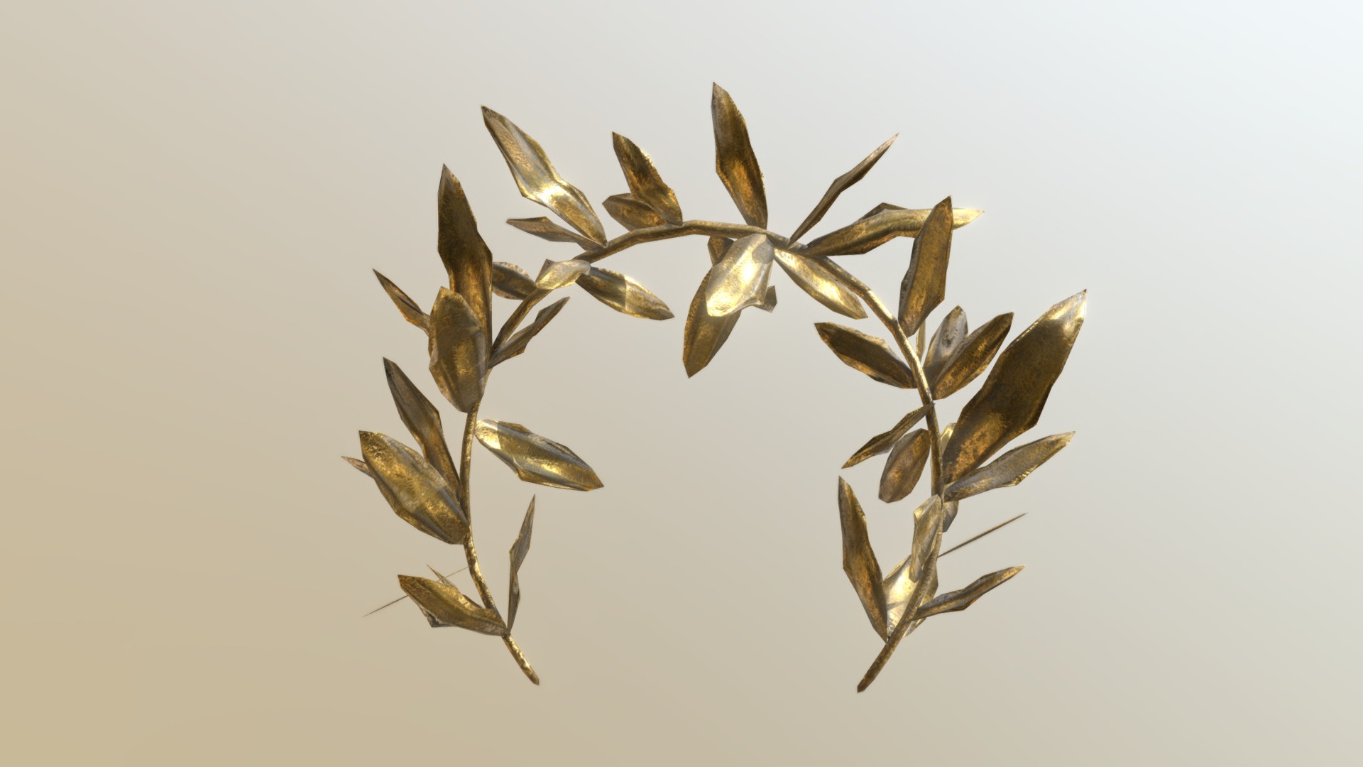 3D model Macedonian Gold Olive Wreath - This is a 3D model of the Macedonian Gold Olive Wreath. The 3D model is about a group of insects.