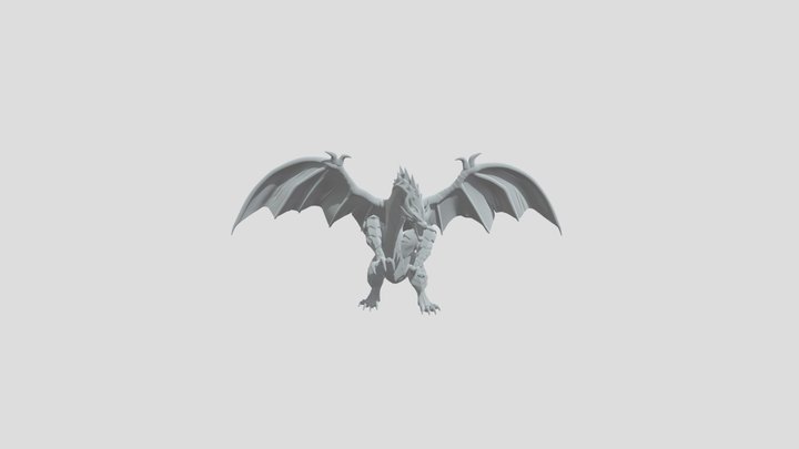 Violet Inferno Dragon 3D Model